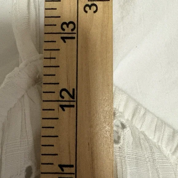 American Eagle Women's M White Eyelet Babydoll Top Romantic Cottagecore Boho - Picture 6 of 7